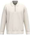NS432 Native Spirit Unisex 1/4 Zip Sweatshirt with Polo Collar Ivory colour image